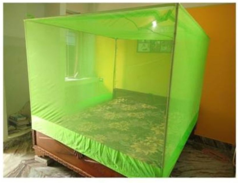Balaji Polyester Adults Washable net Mosquito Net(grean, Frame Hung)