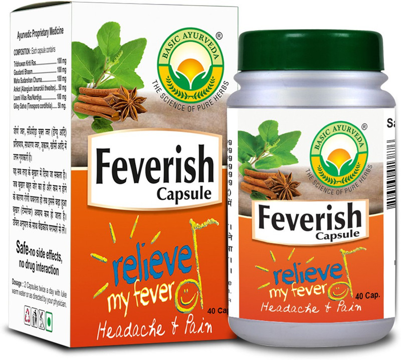 Basic Ayurveda Feverish Capsule(Pack of 2, 80 Capsules)