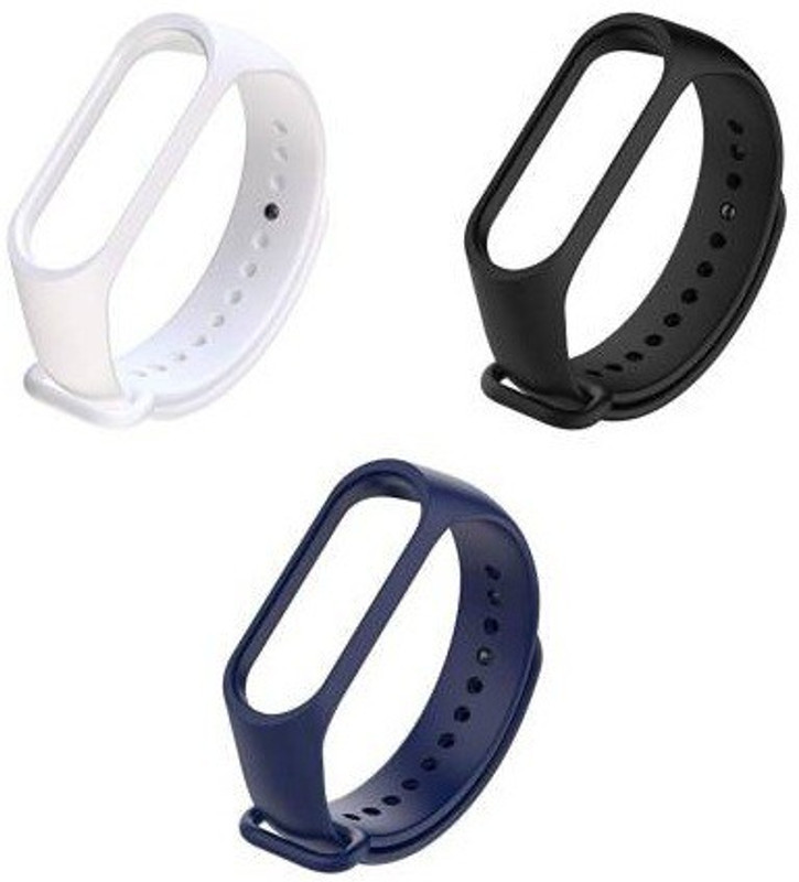 Like Star Soft Silicon Replacement Band Strap Band 3 & 4 (white,black,navy blue) Smart Band Strap(Mullti Color)