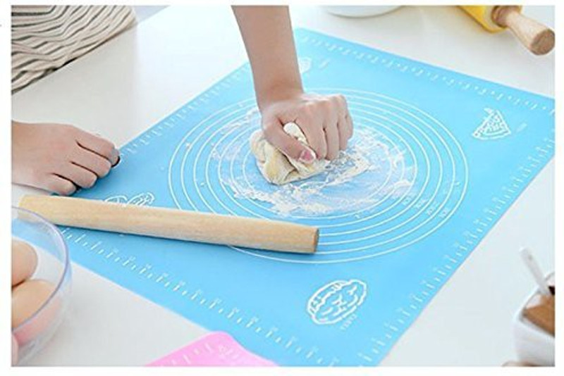 GAURINANDAN Non-Stick Silicon Reusable Pastry Fondant Dough Roti Chapati Rolling Baking Sheet Mat Food-grade Silicone Baking Mat(Pack of 1)