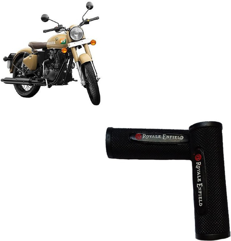 Ride Adventure RE Grip 01 Handle Bar Grip For Royal Enfield Classic Chrome, Classic Desert Storm, Classic 350, Classic, Classic 500, Thunder Bird 350, Thunder Bird 500, Electra, Electra Twin Spark, Electra Delux, Electra EFI39(Pack of 2)