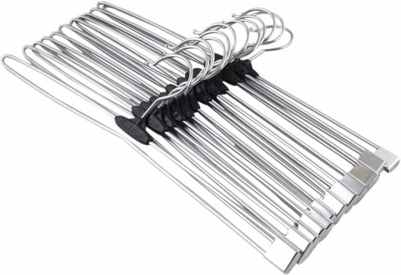 Lashkara Lockable technology for sarees, pants, skirts, clothes Steel Saree Pack of 6 Hangers For Saree(Steel)