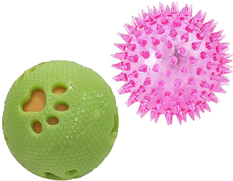 W9 W9 Combo of 2 Squeaky Ball Toy for Puppy. (Combo 2) Rubber Squeaky Toy For Dog & Cat