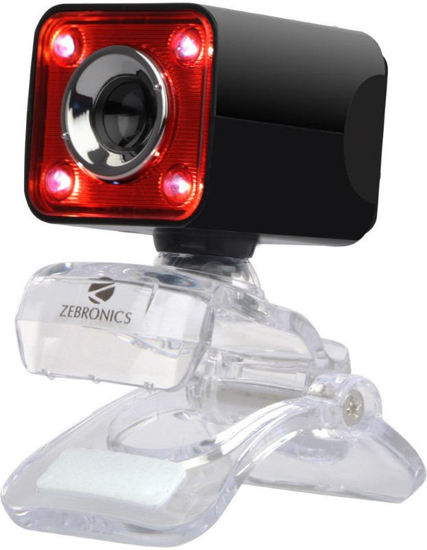 ZEBRONICS CRYSTAL PRO WEBCAM 3 MP Webcam with Built-In Microphone with Night Vision USB Connectivity(Red)
