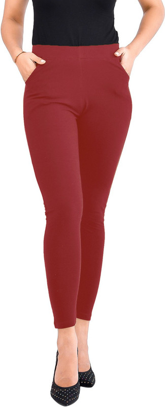 Misaina Ankle Length Ethnic Wear Legging(Maroon, Solid) Misaina Ankle Length Ethnic Wear Legging(Maroon, Solid)