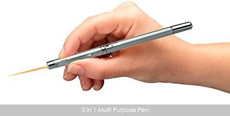 Stufftuff Magnetic Ferule Antenna Ball Pen Laser Light Money Detector UV (Pack of 2)(650 nm, Red)