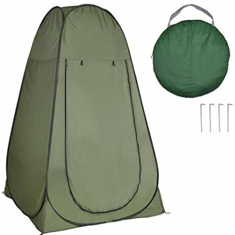 DITCAFOS Fold-able Toilet Tent, Pop Up Dressing Changing Tent and Privacy Room Polyester Tent - For 1 Person(Green)