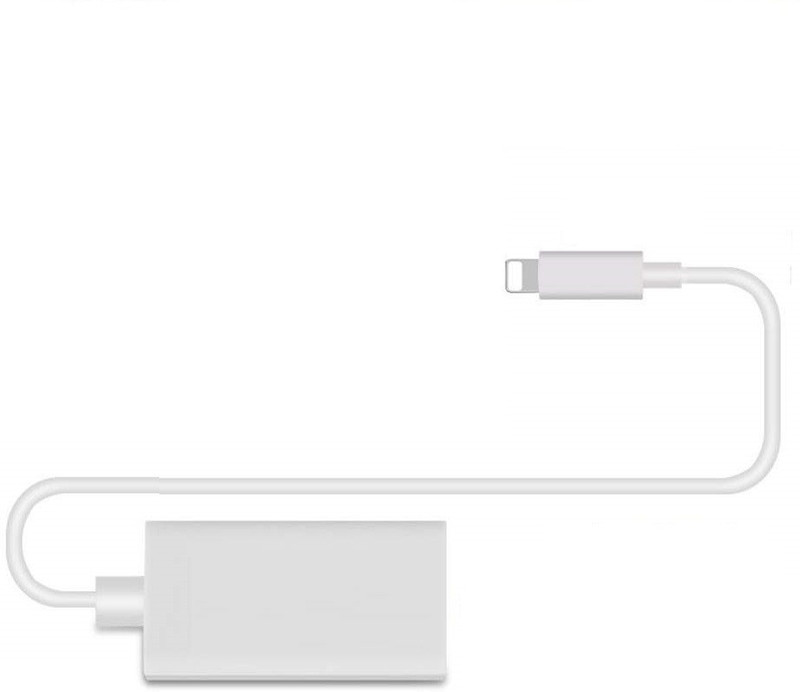 microware Adapter for 8 Pin Lightnieng to RJ45 Ethernet LAN Wired Network 100Mbps Network Cable Overseas Travel Compact Wired Ethernet Lan Adapter compatible with Mac(1000 Mbps)