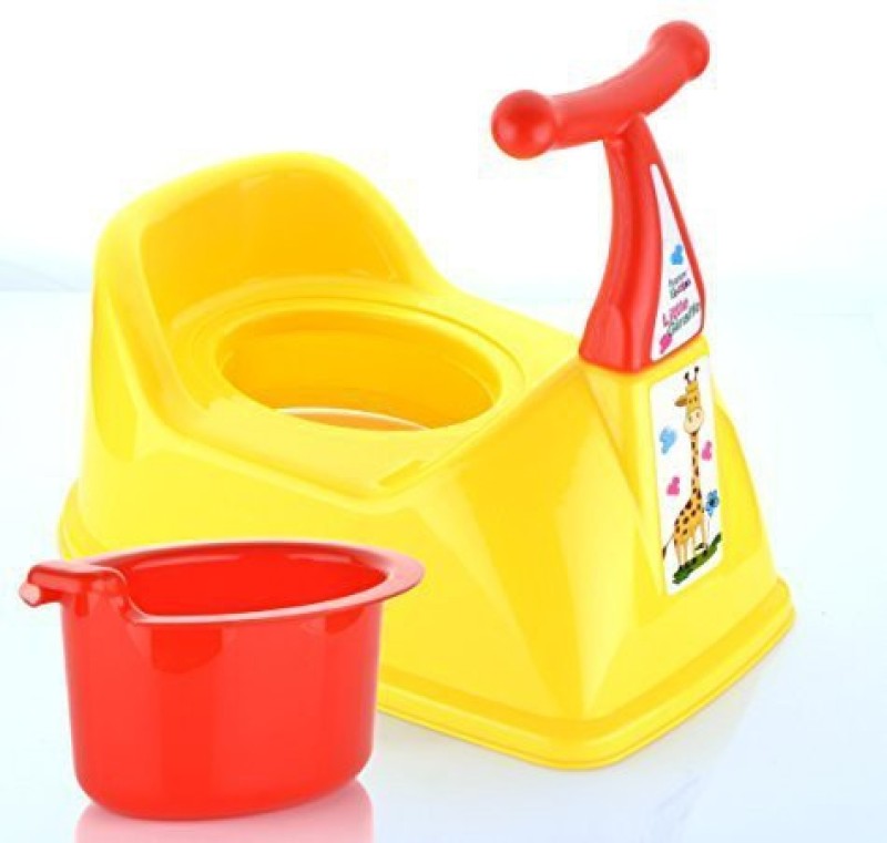 Nabhya Toilet Trainer Baby Potty Seat 1234 Scooter Designed With Removable Bowl & Closing Lid Potty Seat Potty Seat(Yellow)