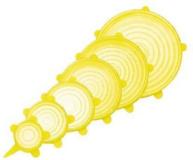 DEE GEE 2.6 inch, 3.7 inch, 4.5 inch, 5.7 inch, 6.5 inch, 8.3 inch Lid Set, Pack of 6(Silicone)