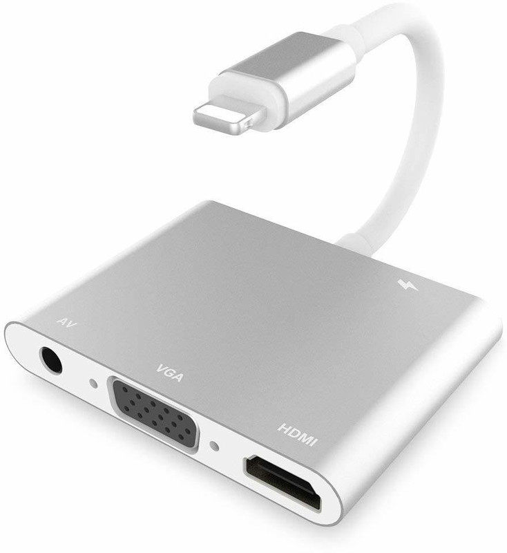 microware Lightning, HDMI OTG Adapter(Pack of 1)