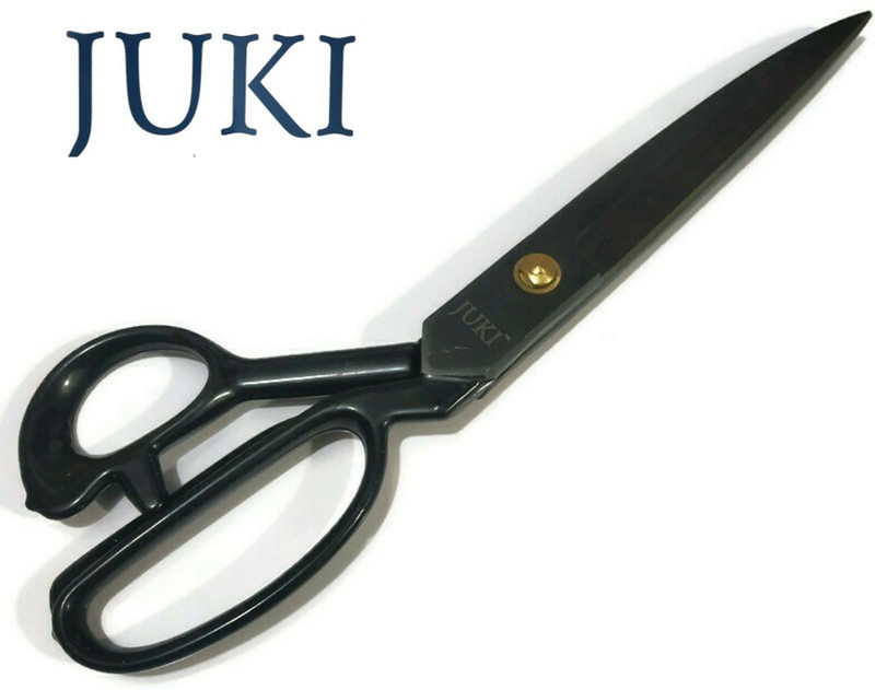 Juki 12" Tailoring Scissors with Rubber Handle (Black) Scissors(Set of 1, Black)