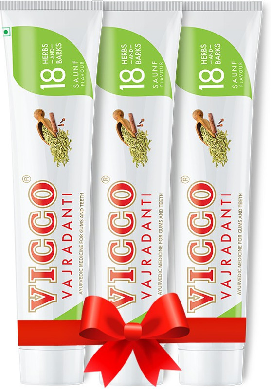 VICCO Sunf Tooth Paste Toothpaste(80 g, Pack of 3)