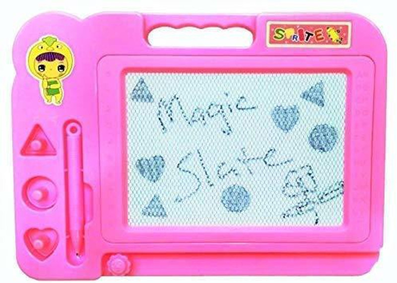 Kaushik Magic Slate for Kids Pen Doodle Pad Erasable Drawing Easy Reading Writing Learning Graffiti Board Kids Gift Toy Magnetic Painting Sketch Pad for Baby Children(Pink)