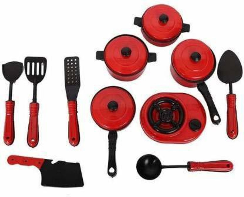 TLK Plastic Kitchen Play set of Children,Kids,baby girl,girls toys -Red