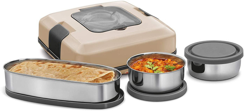 MILTON 800 ml 3 Compartments(Grill Plate Lunch Box)