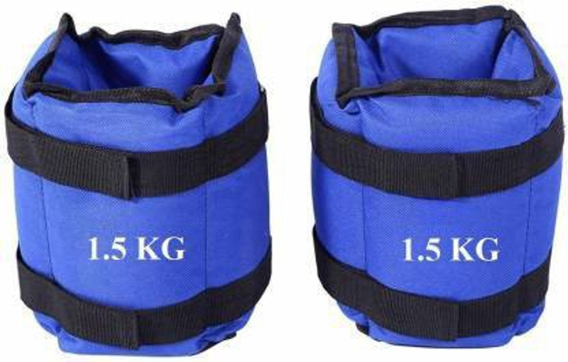 SBR Sports BEST QUALITY 1.5KG ANCLE/WRIST WEIGHT(1.5KG+1.5KG=3KG) SET Blue Ankle & Wrist Weight(3 kg)