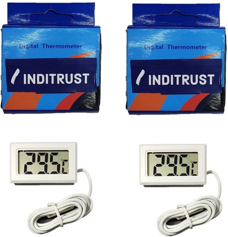 Inditrust 2 PCS kitchen thermometer digital thermometer for Refrigerator chiller cooler Touch Free Kitchen Thermometer