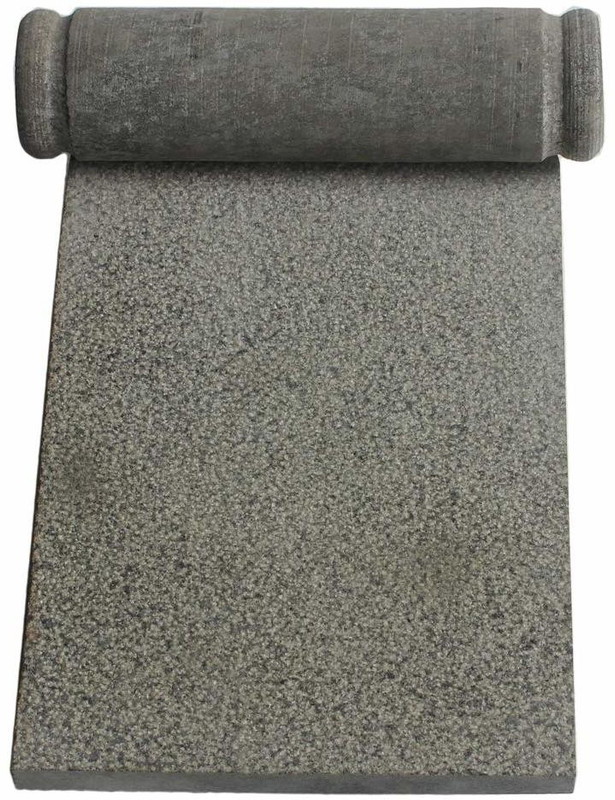 EyeonBay Hand Grinder, Ammikkalu, Grindstone (Grey, Length - 15 Inch, Width 9 Inch) Stoneware Masher(Pack of 1)