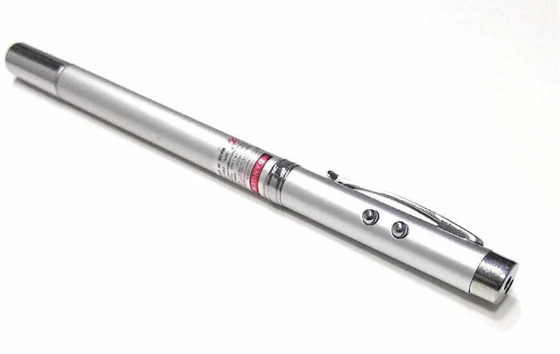 Hanumex 5 In 1 Multipurpose Antenna Pen With Torch, Laser, Pointer, Magnet, And Pen - A Perfect Corporate Gift (Gift Box) (Cells Included-Multicolor)(3 nm, Grey)