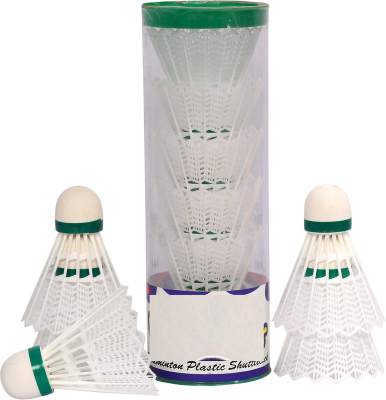 shakti Combo Pack Plastic Shuttle  - White(Medium, 77, Pack of 10)