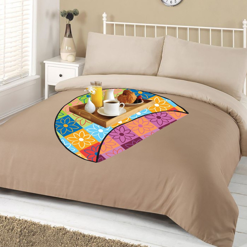 Sai Enterprises Round REVERSIBLE BEDSERVER OR FOOD MAT Bed Server NA(Plastic, Multicolor)