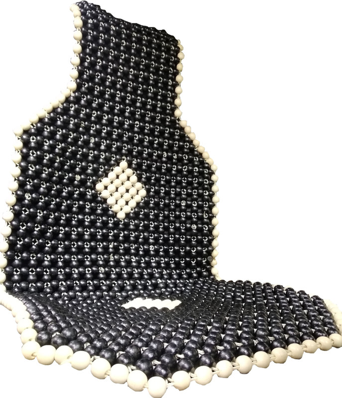 Q1 Beads Wooden Car Seat Cover For Volkswagen, Mahindra, Hyundai, Toyota, Ford, Tata, Kia, MG, Jeep, Honda, Skoda, Maruti, Renault Bolero 7S, Swift Dzire, i20, Innova, i10 Active, Tigor, Nexon, Hexa, Tiago, Grand i10, Tucson, S-Cross, Venue, Seltos, Universal For Car(4 Seater)