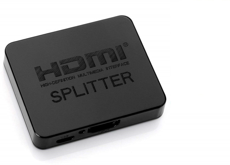 microware 4K 60Hz HDMI Splitter, HDMI Splitter 1 in 2 Out, HDMI2.0b Splitter for Dual Monitors, Support 3840x2160@60Hz, HDCP2.2, RGB 4:4:4, 18.5Gbps, Auto Scaling, Full HD 1080P 3D Media Streaming Device(Black)