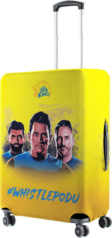 NASHER MILES CSK luggage Cover NM x CSK Polyester Yellow Whistle Podu 55 cm (20 Inch) Small Protective Luggage Cover Luggage Cover(Small, Yellow)