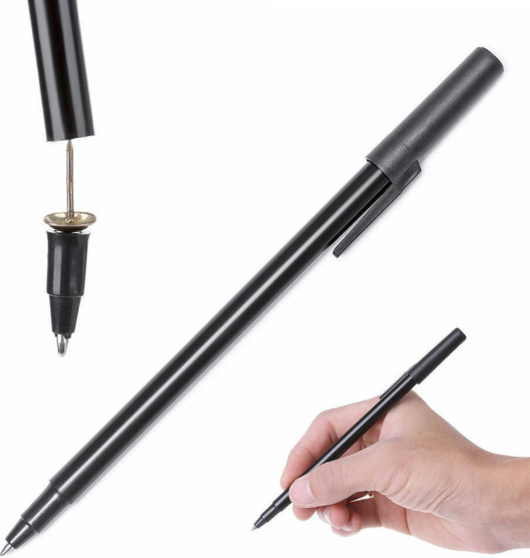 A SARKAR MAGIC WORLD PEN THROUGH NOTE MAGIC / Ball-Pen Through Currency Rupees Note MAGIC KIT Gag Toy(Black)
