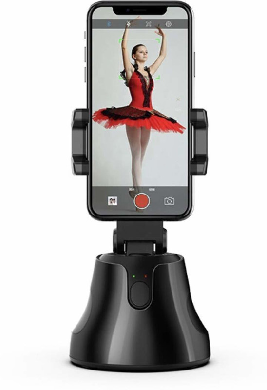 Techsure Apai Genie 360 Rotation auto face Tracking Smart Shooting Camera Holder Mount,unmanned Smart Object Tracking Camera Phone Holder 2 Axis Gimbal for Mobile, Camera(300 Gram)