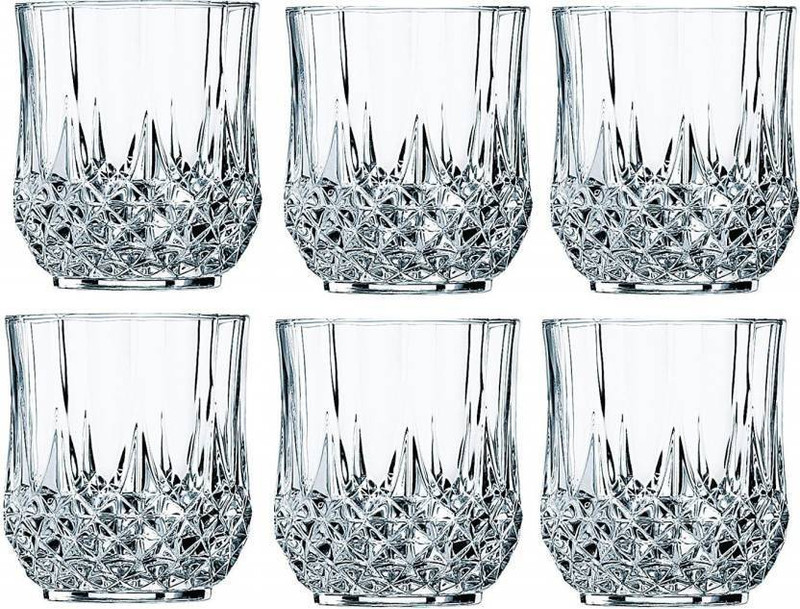 tyche enterprise (Pack of 6) (Pack of 6) Crystal Diamond,Old Fashioned Whiskey Glasses 10 Oz Rocks Barware for Scotch, Bourbon, Liquor and Cocktail Drinks Tableware Party Beverage Whiskey Glass 310 ml. Glass Set Whisky Glass(310 ml, Glass, Clear)