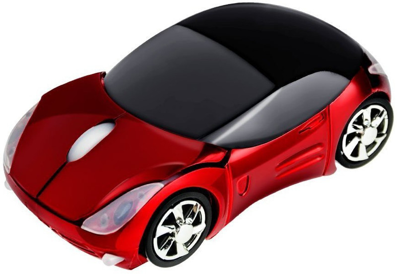 microware Wireless Computer Mouse 2.4GHz Wireless 3D Sports Racing Car Shaped Optical PC Mouse USB Laptop Tablet Mouse Computer Cordless Gaming Mouse for Home Office Ambidextrous Optical  Gaming Mouse(2.4GHz Wireless, Black, Blue, Red)