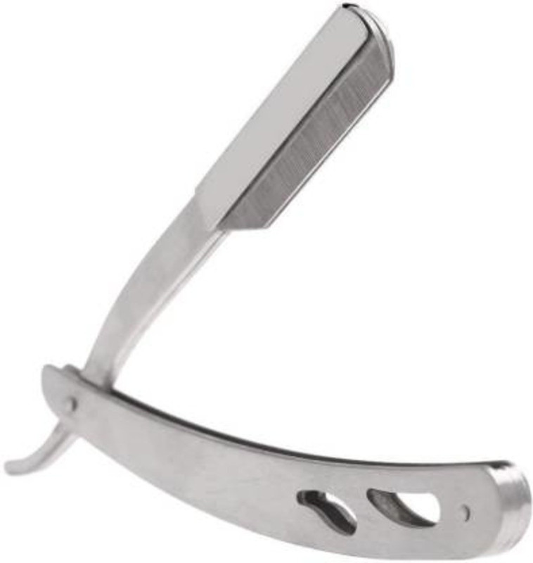 AVEU Stainless Steel Straight Edge Barber Razor Folding Shaving Shaver Without Blade for Men, Men