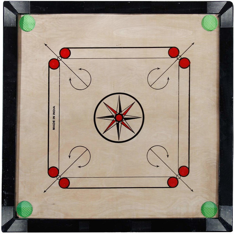 RSST CARROM BOARD 20 INCH WITH CARROM COIN AND POWDER AND STRICKER 4 cm Carrom Board(Brown)