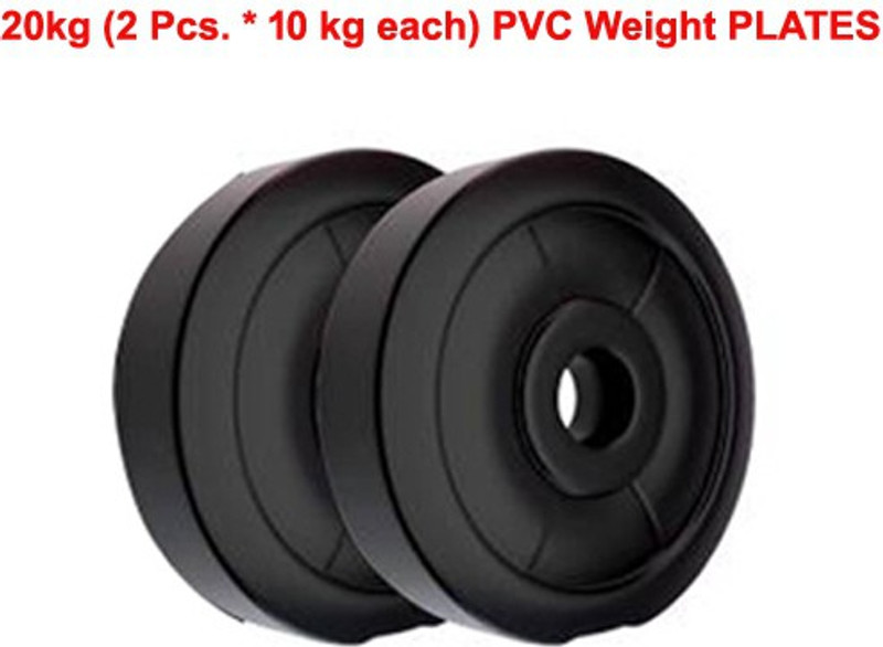 COGNANT 20 kg FITNESS 20kg (2 * 10Kg) PVC Weight Plates Home Gym Combo