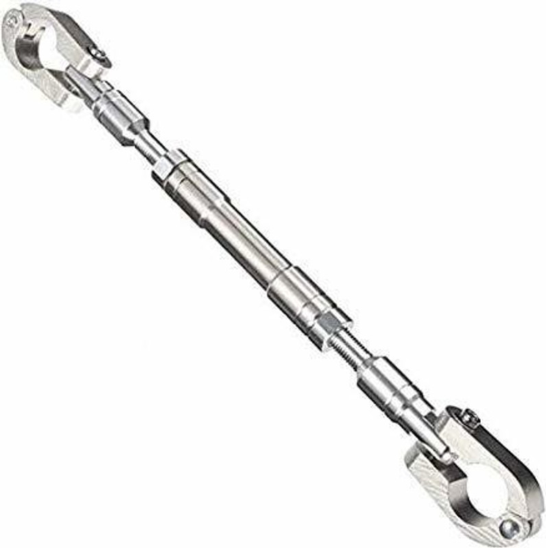 MOTO XSPEED Universal Adjustable Motorcycle Handlebar/Handle Rod Cross Bar (SILVER ) Clip-on Handle Bar(Silver)