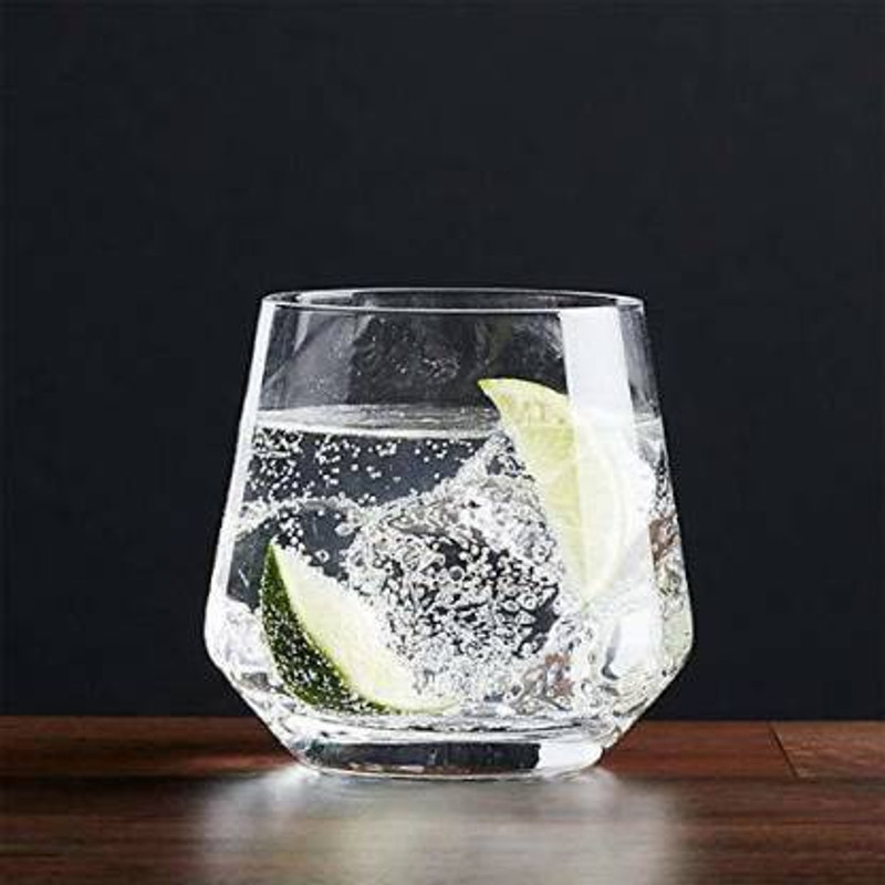 tyche enterprise (Pack of 6) Stylish Crystal Clear Tumbler Whiskey Wine Glass Set of 6 Glass Set Water/Juice Glass(300 ml, Glass, Clear)