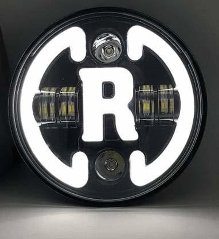 Gogna Mart R LED Headlight For mahindra ,royal enfield Projector Lens
