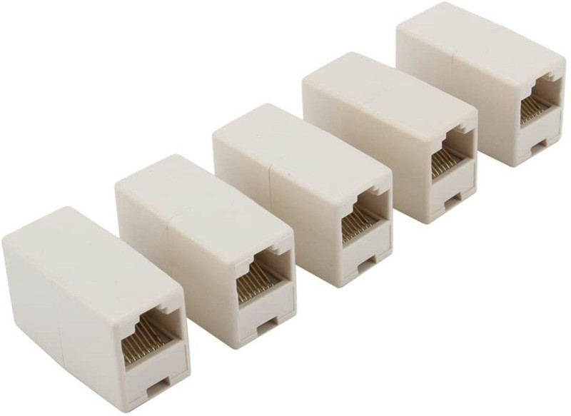 Techy-tech RJ45 Coupler 5 Pack Gigabit Ethernet LAN Internet Network Patch Couplers Connectors for /Cat6a/Cat5e Ethernet Cable Extender Adapter Female to Female Wireless Ethernet Lan Adapter compatible with Windows(1200 Mbps)