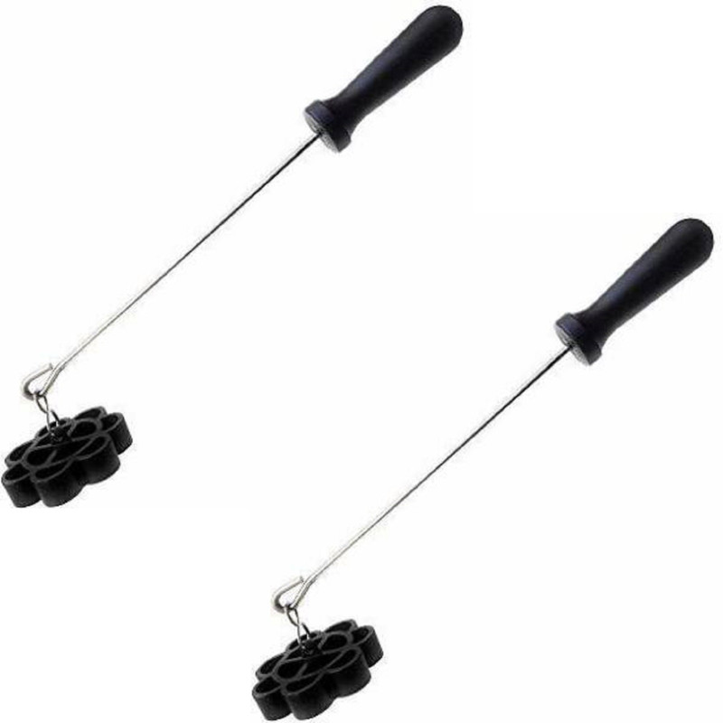 Twizel Achu Murukku Achappam Rose Cookie Maker Achappam Mould with Resistance Handle 0.2 kg Roaster(Black, Silver)