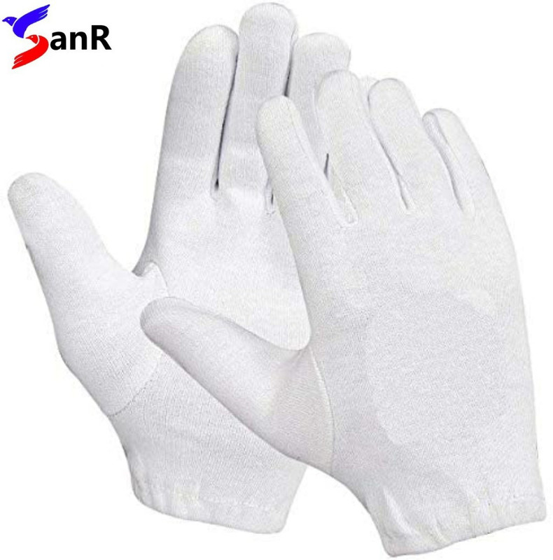 SanR Cotton Motion Cricket Inner Gloves for youth Wicket Keeping Gloves(White)