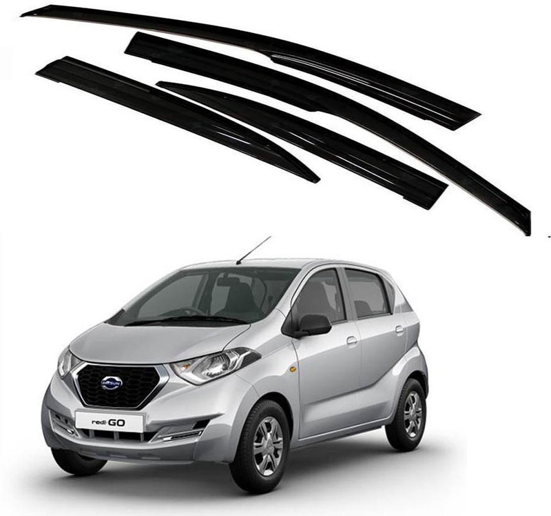 Kunj Autotech For Front, Rear Wind Deflector(Tinted Datsun Go)