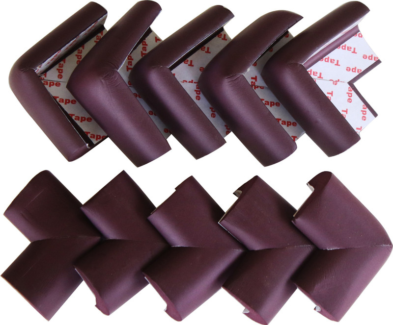 VIC Kid Corner Protector, Baby Proofing Table Corner Guards With Pre-Taped, (10 Pack)(Brown)