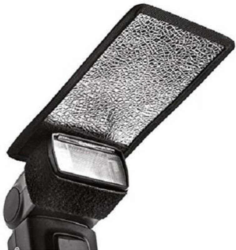 Digiom Mini Silver White Flash Diffuser Reflector for Camera Flash Flash light Diffuser Flash Diffuser(Silver, Black)