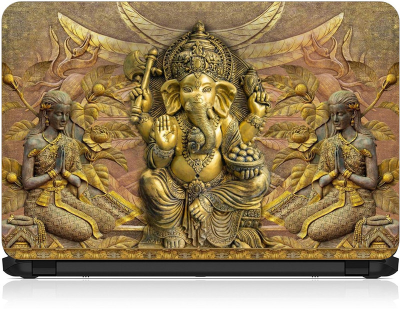 Flipkart SmartBuy HD Printed Laptop Skin Sticker Vinyl - FKSBLS Lord Ganesh Give Blessing Vinyl Laptop Skin Compatible for 15.6 inch(Theme: Spiritual)