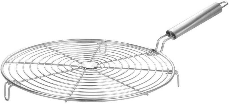 POGON Stainless Steel Small Round Shape Roaster Grill for Gas | Stainless Steel Jali Roti, Roast Grill Papad, Roaster Paneer Tandoor Net, (Diameter-20 cm, Silver) 1 kg Roaster(Silver)