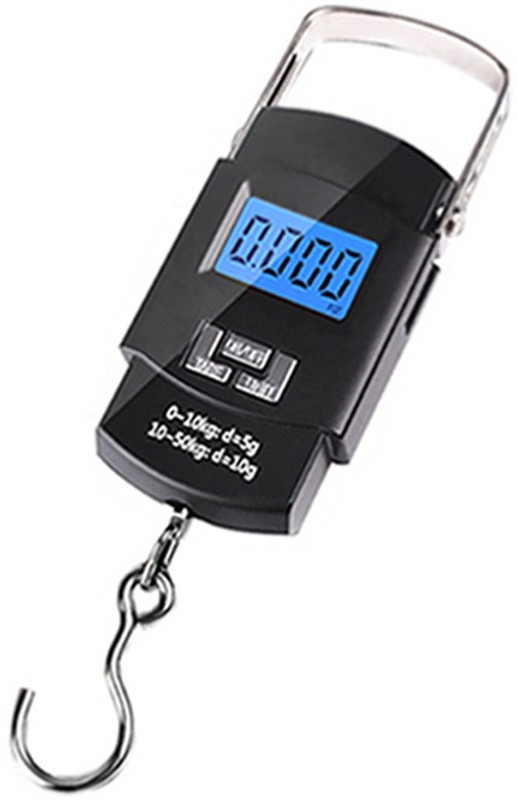 RTB Electronic Portable Hook Type Digital LED Screen Luggage Weighing Scale (50 kg/110 Lb) Weighing Scale for Luggage,Digital Kitchen Weighing Scale, Luggage Hanging Weight Scale. Weighing Scale(Black)