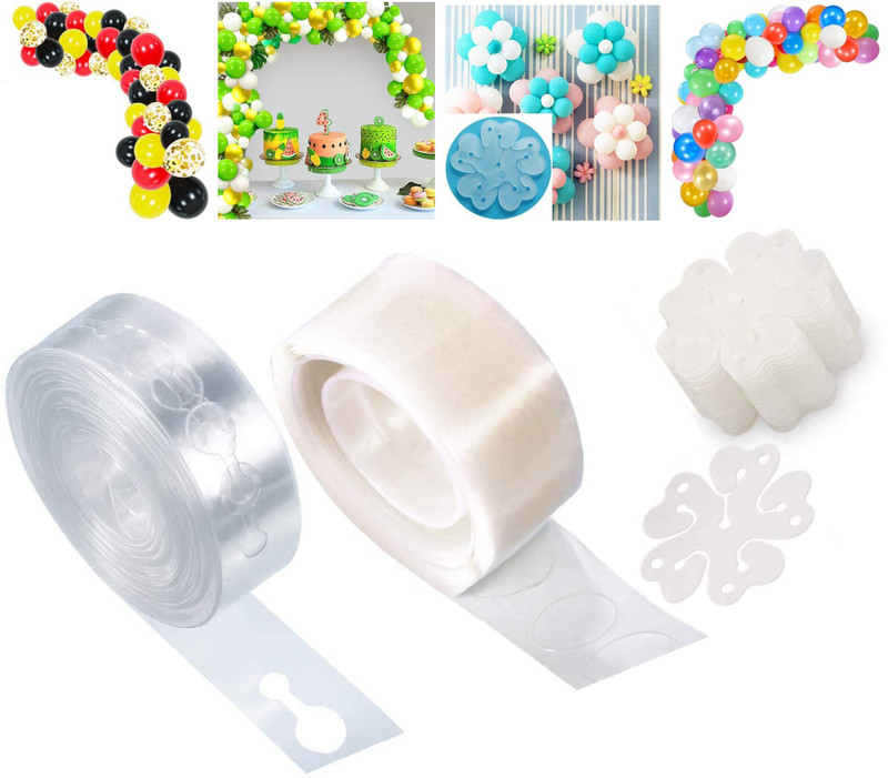 GrandShop Balloon Arch Garland Decorating Set Include Arch Strip Glue Dot and Flower Clips (NO Balloons)(Set of 8)