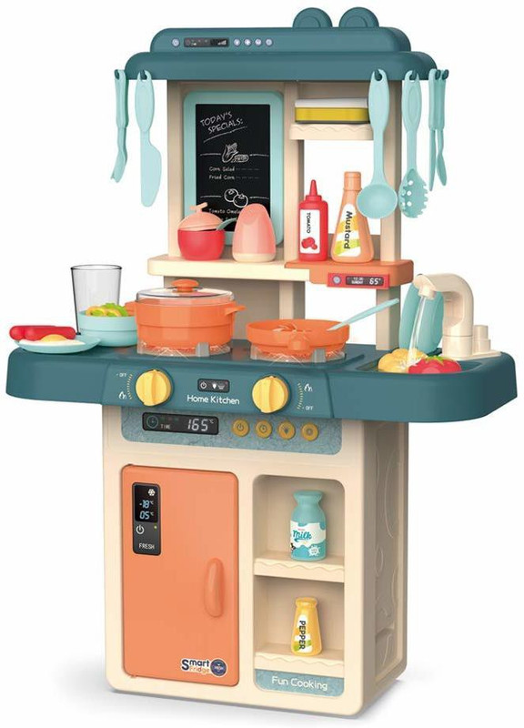 HIM TAX 36 Pcs Accessories Pretend Play Kitchen Set with Realistic Light and Sound Kitchen Role Playing Game Set for Girls Boys